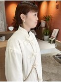 ボブ/ミニボブ/オレンジブラウン/20代/30代/40代