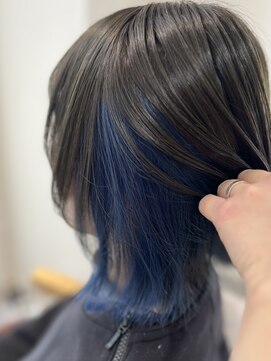 カルゥグラッシー(KALOU glassi) アッシュグレージュ×ネイビーブルーインナー【瀬口】