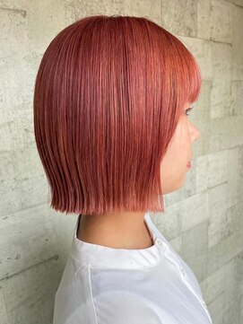 ビスクヘアデザイン(bisq hair design) ボブ　ミルクティーベージュ　艶髪　髪質改善カラー　ショート