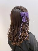 リボンアレンジ☆ハーフツイン