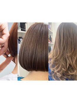 スタイリングに頼らないカットデザインだからアレンジも自由です。髪を下ろしたい、下ろせない悩みも解決。