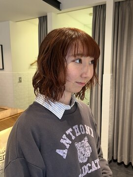 エイゾー(EIZO) オレンジヘアカラー・ウルフボブ