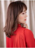 □美髪マロンベージュ抜け感エアリーミディ404-2戸頭30代40代