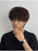 メンズカット/メンズサロン/天神/ツイストスパイラルパーマ/眉毛