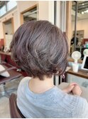 40代50代ショートボブ/恵比寿渋谷/白髪ぼかしハイライト2509
