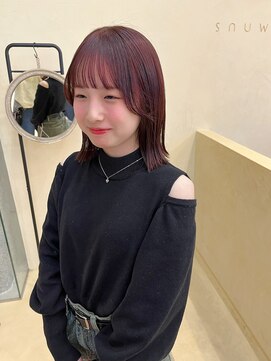 スニュウ(snuw) 【snuw_ayano】ボブ/ワインレッド