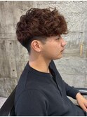 MEN’S/リバースセンターパート/ニュアンスパーマ/新宿