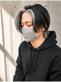 岡山メンズウルフ20代30代フェイスフレーミングホワイトカラー