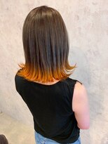 パルフェ ヘアー バイ オーク 九大学研都市(parfait hair byOAK)&nbsp;裾カラーオレンジ