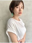 【#ひし形シルエット】愛され女性の丸みショートボブ