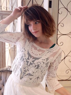 髪質改善と縮毛矯正の専門店 サンティエ(scintiller) 大人かわいいひし形小顔ミディアム20代30代40代