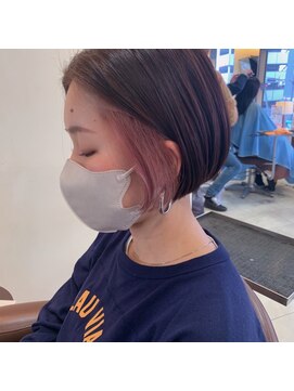 ソワンドゥ ブレス カルム 西中島店(soin de brace calme) インナーカラー×ピンク