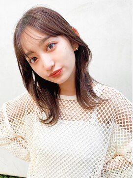 レア 表参道(L'ea) [kohana]〇黒髪クラゲヘアーオリーブグレー小顔ココアベージュ