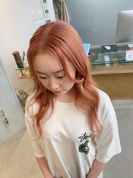 フラム 渋谷(flamme) ＊ピーチピンク＊ダブルケアブリーチ＊