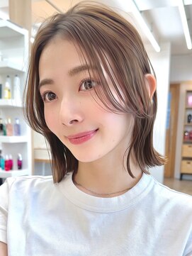 サンド 名古屋(sand) ボブ/レイヤーカット/髪質改善/ウェットヘア/オリーブベージュ