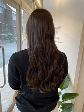 トゥーリ 二日市店(tuuli) 大人女性◆艶レイヤー前髪ピンクベージュ 髪質改善 縮毛矯正