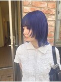 【韓国風】ウルフ×ネイビーカラー