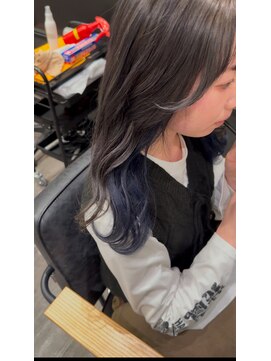 ココット 京橋店(cocotte) 艶髪ネイビーブルーandグレーカラー