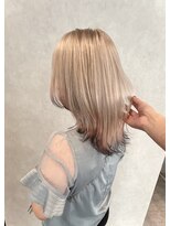 イースブルー 高松店(Y’s Blue)&nbsp;◎お客様スタイル◎裾カラーピンク×ブラック