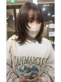 【Giblle.石井】ウルフカット/カーキグレージュ/マッシュウルフ