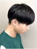 黒髪マッシュナチュラルマッシュメンズヘア韓国ツーブロック