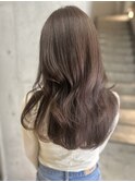 ホワイトグレージュミニウルフチェリーブラウンデジタルパーマ