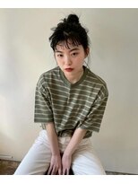 エイチ 天神橋(H)&nbsp;ミニウルフデジタルパーマチェリーブラウンヘアセット