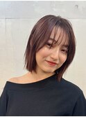 くびれ アプリコットオレンジ 夏のヘアアレンジハイライトカラー