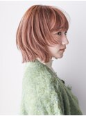 顎ラインレイヤーボブ/くびれボブ/オレンジベージュ谷ひより/12
