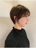 丸みショート オリーブブラウン
