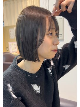 ファースト 仙台店(first) 顎ラインボブ×透明感カラー