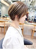 クールショート/レイヤーショート/前髪白髪/20代30代40代50代