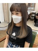 ◎イヤリングカラーベージュ大人ロングヘア20代30代