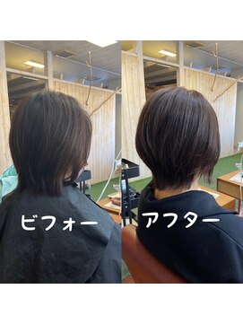 スミカ(sumica) #ダークベージュ #ショート#外はね