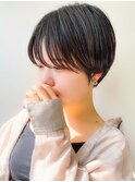 30代40代50代/ハンサムショートパーマ/小顔/テラコッタ/前髪