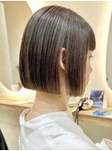 ナチュラルボブフルカラーケアブリーチダブルカラーミニボブ韓国