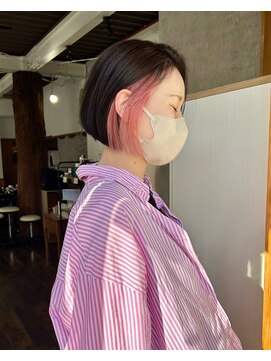 ヘアメイクエイト 丸山店(hair make No.8) ◆担当：岩切祐樹◆ミニボブ×ピンクインナーカラー