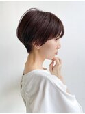 大人ショート丸みひし形丸顔絶壁面長エラ張りマッシュK1217