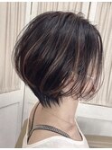 【コトノハ】エアーストレート　小顔　束感ショート3Dハイライト