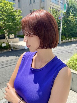 ノラ ヘアーサロン(NORA HAIR SALON) ナチュラル小顔前髪あり後れ毛サイドバング結べるボブくびれヘア