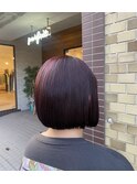 ミニボブ×カシスカラー