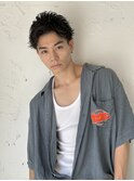 刈り上げツーブロックアップバングショート短髪メンズヘア