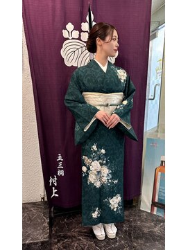 大人気のグリーン付け下げ訪問着