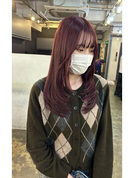 ジュール 池袋(Joule) ワインレッド×レイヤーカット