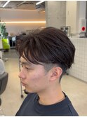 メンズカットフェザーパーマニュアンスパーマ眉毛カット札幌大通
