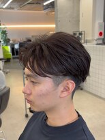 テンション(tension)&nbsp;メンズカットフェザーパーマニュアンスパーマ眉毛カット札幌大通