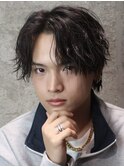 【韓国風ニュアンスセンターパート】ツーブロックマッシュ