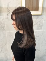 ReFa認定プレミアムサロン 全席個室美容室 Zina ガーデンズ千早【6/27OPEN(予定)】&nbsp;ミルクティー/グレージュ/インナー/ロング【Zina千早SAKI】