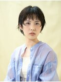 前髪あり大人小顔ショート/パーマ/30代40代50代/岡野亘希