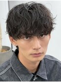 大分シャドウパーマルーズパーマメンズカットラウンドマッシュ